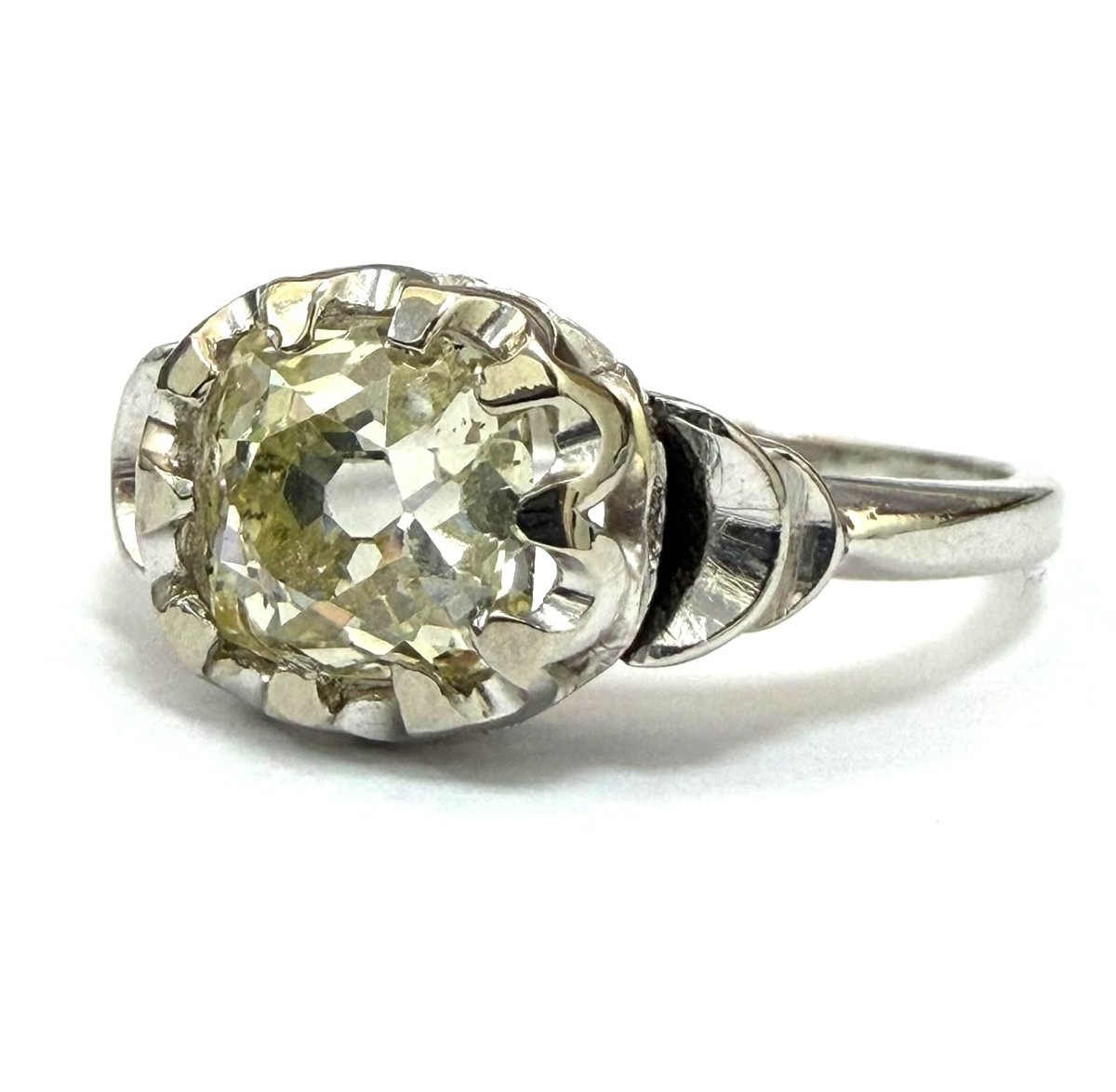 Anello in oro bianco 18 kt con diamante-photo-2