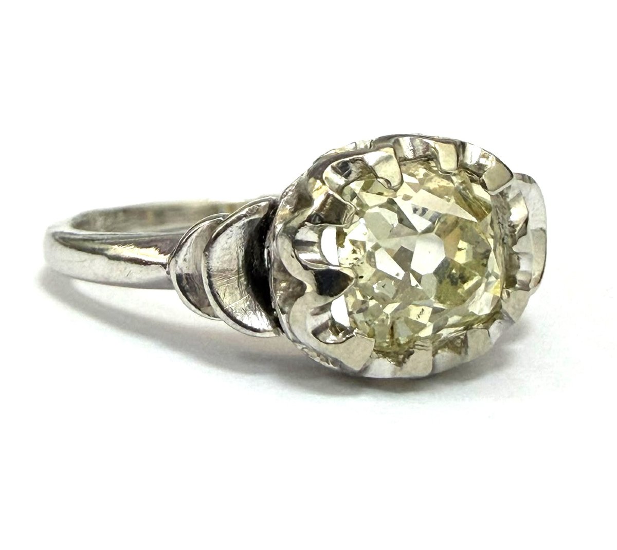 Anello in oro bianco 18 kt con diamante-photo-3