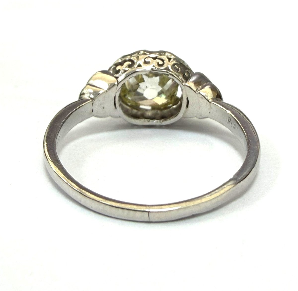 Anello in oro bianco 18 kt con diamante-photo-2