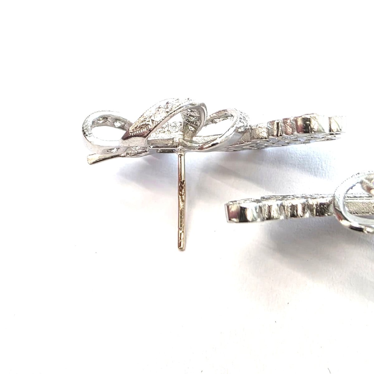 Orecchini in platino con diamanti-photo-2