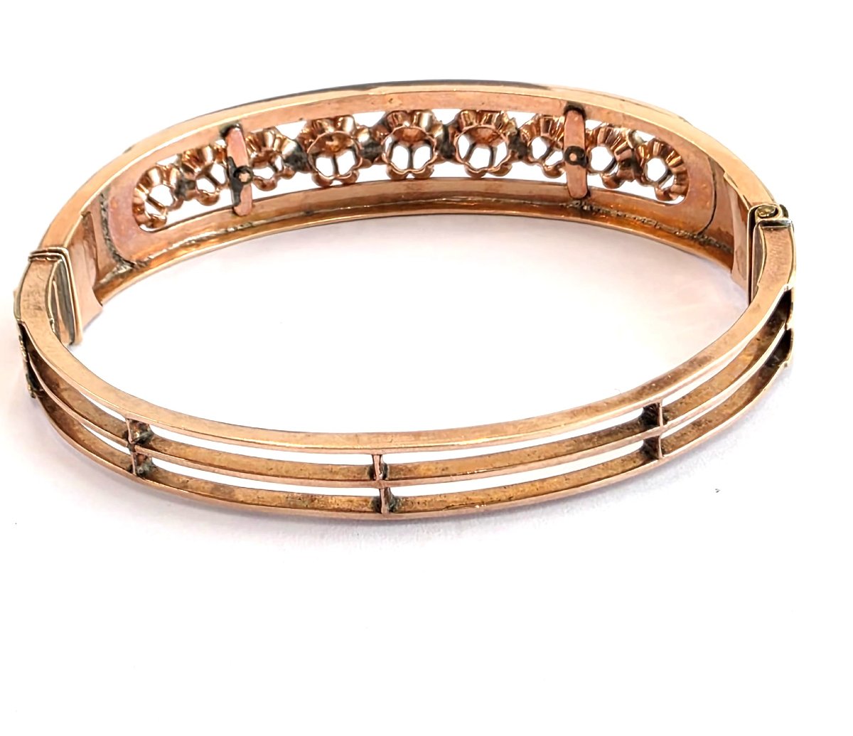 Bracciale in platino e smalto blu con diamanti rosa coronè-photo-4