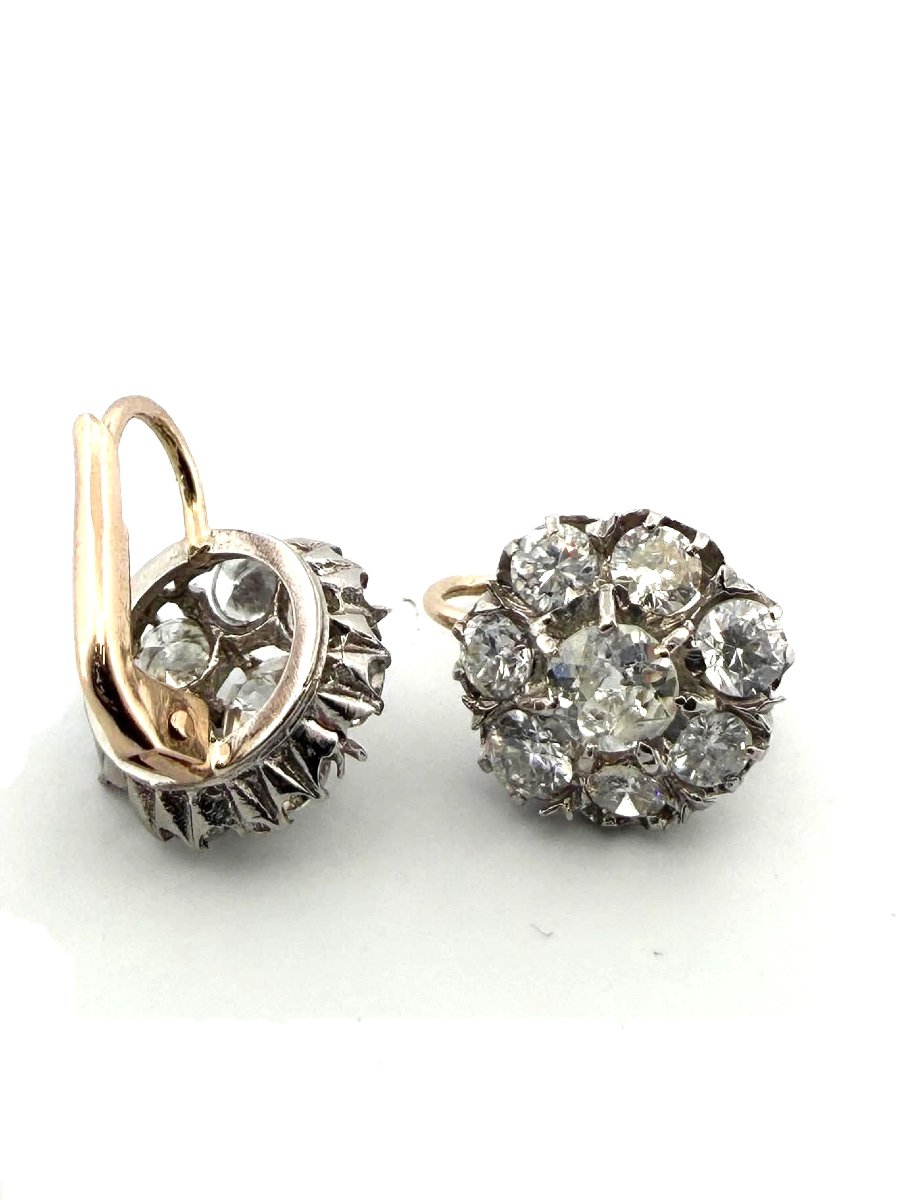 Orecchini Vintage in Platino con Diamanti-photo-2