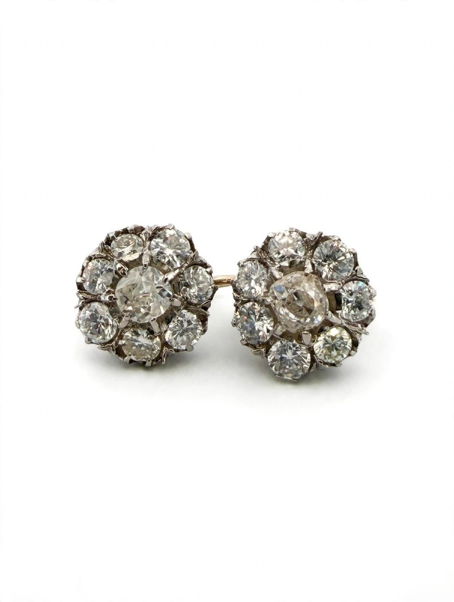 Orecchini Vintage in Platino con Diamanti-photo-3