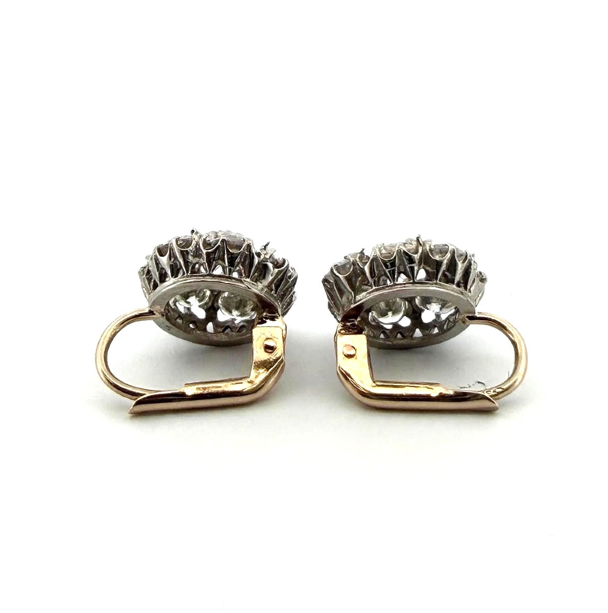 Orecchini Vintage in Platino con Diamanti-photo-4