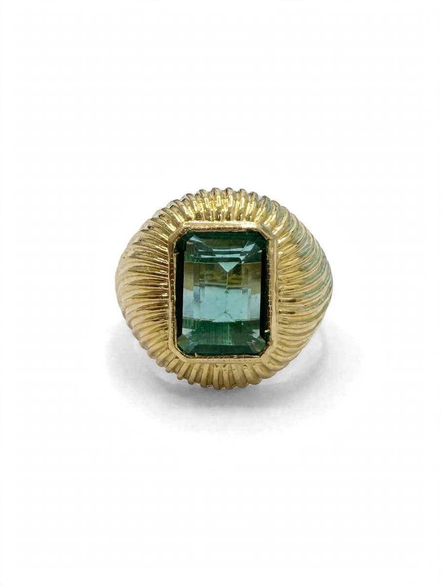 Anello Vintage con Smeraldo Zambia centrale Ct 2.50-photo-2