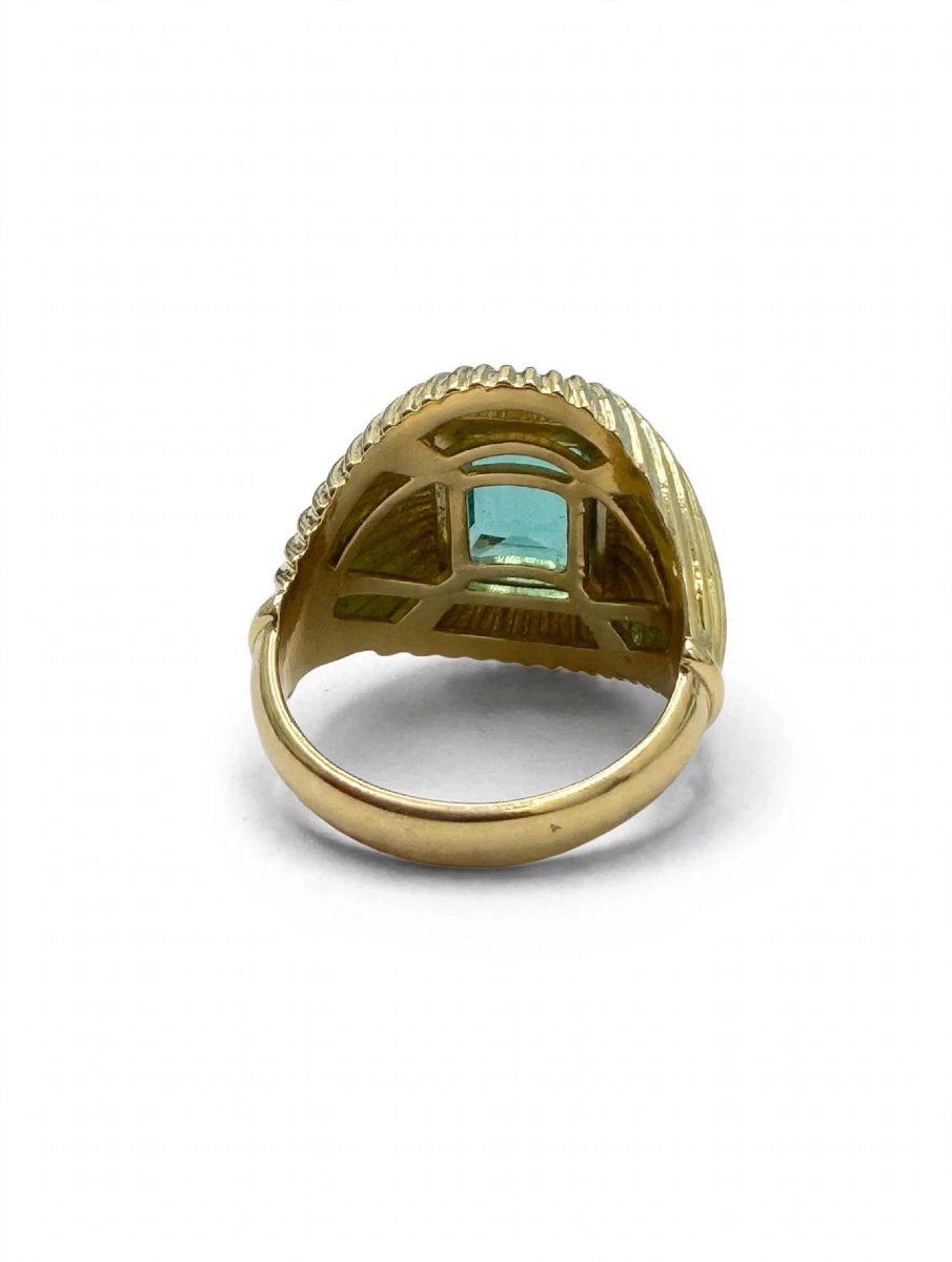 Anello Vintage con Smeraldo Zambia centrale Ct 2.50-photo-2
