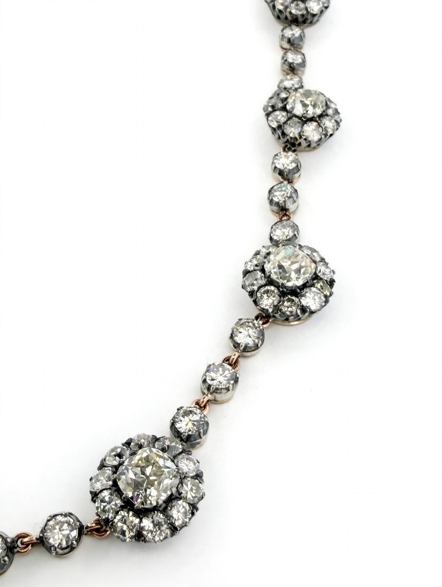 Collana Rivière con Diamanti taglio antico-photo-1