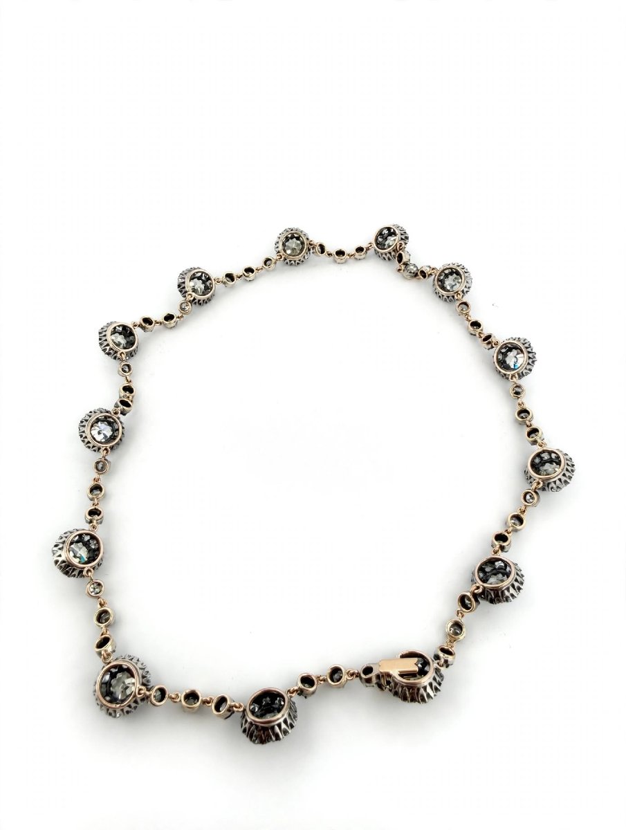 Collana Rivière con Diamanti taglio antico-photo-2