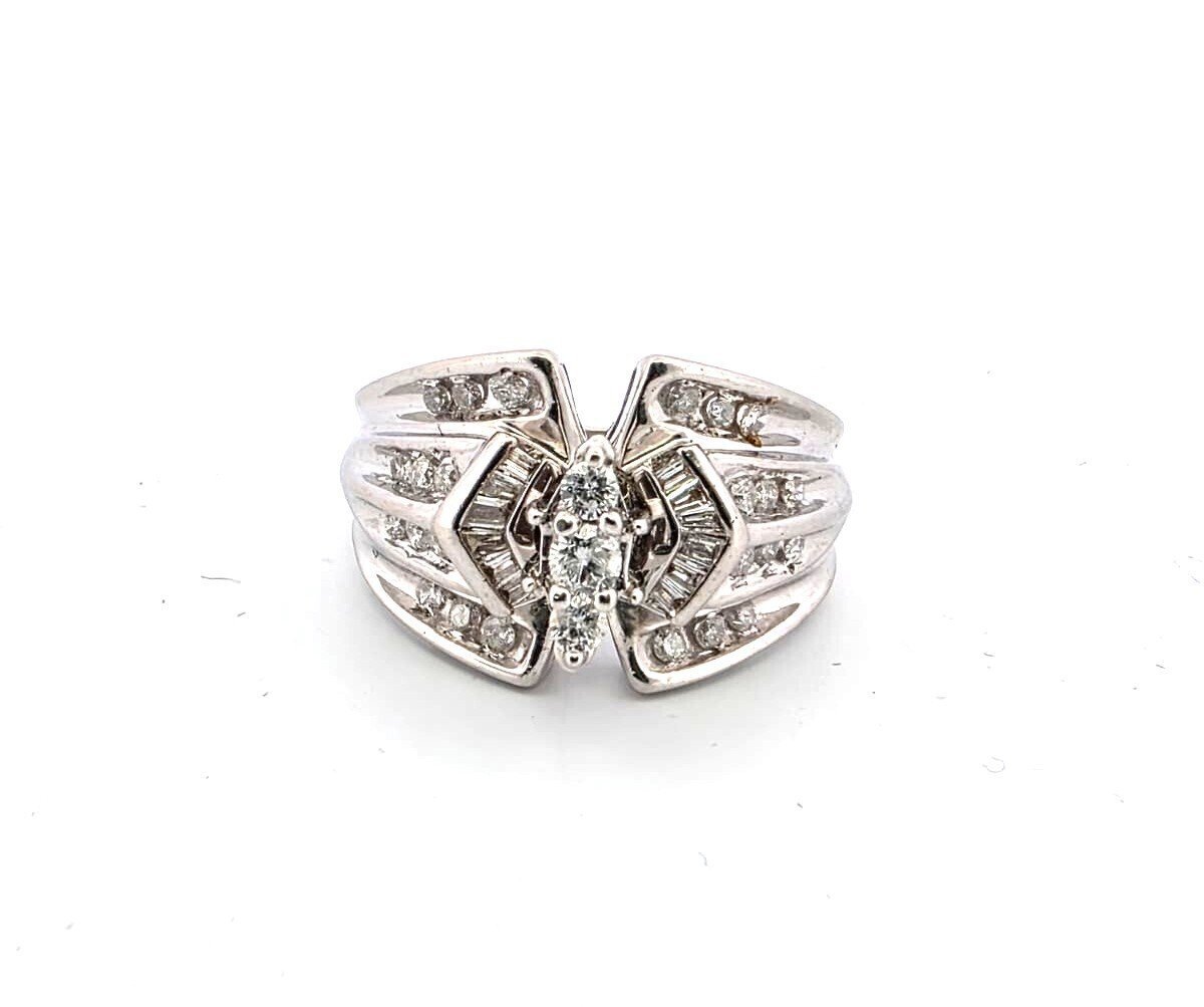 Anello in Oro bianco 18 Kt con Diamanti-photo-2