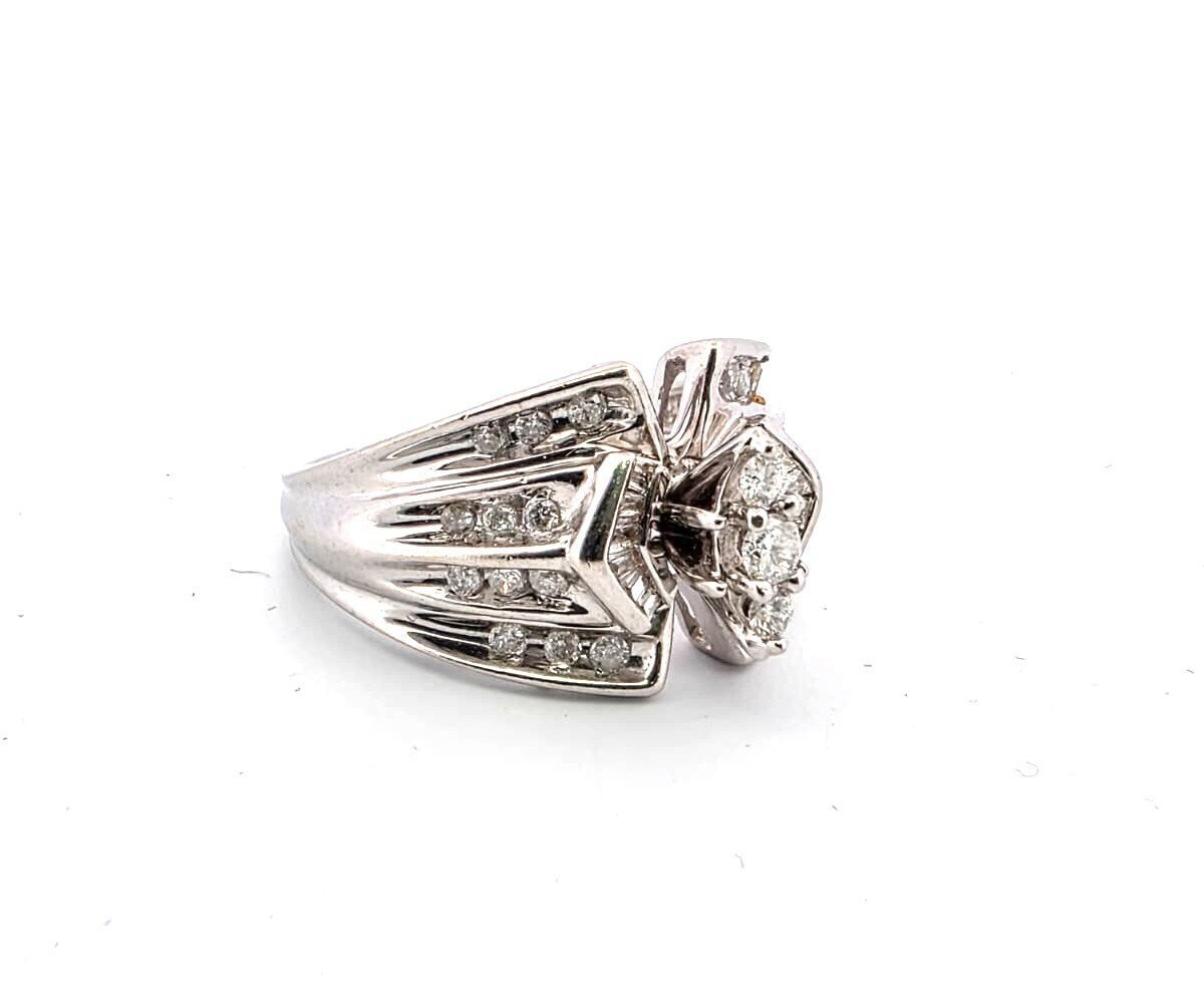 Anello in Oro bianco 18 Kt con Diamanti-photo-3