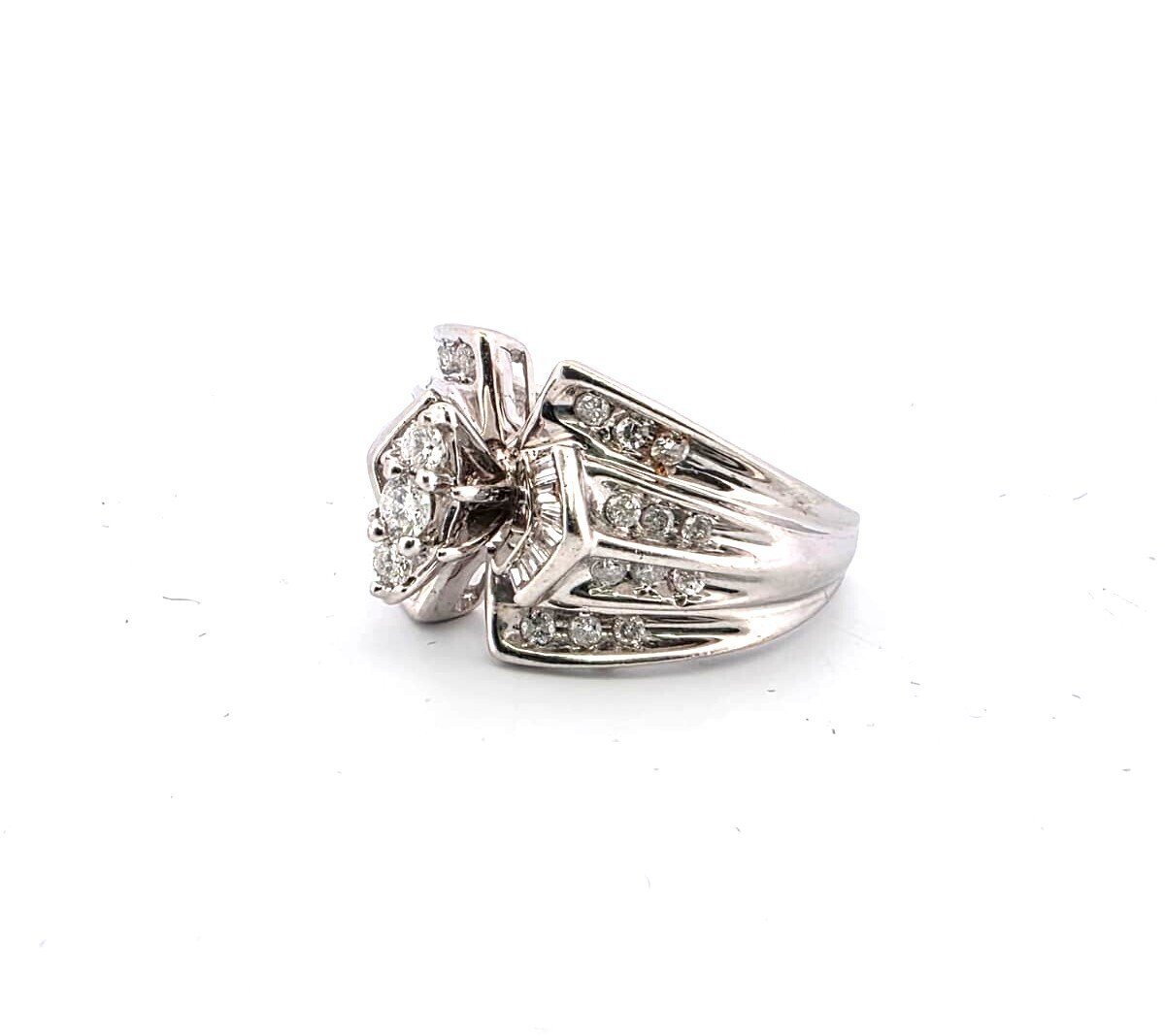 Anello in Oro bianco 18 Kt con Diamanti-photo-4