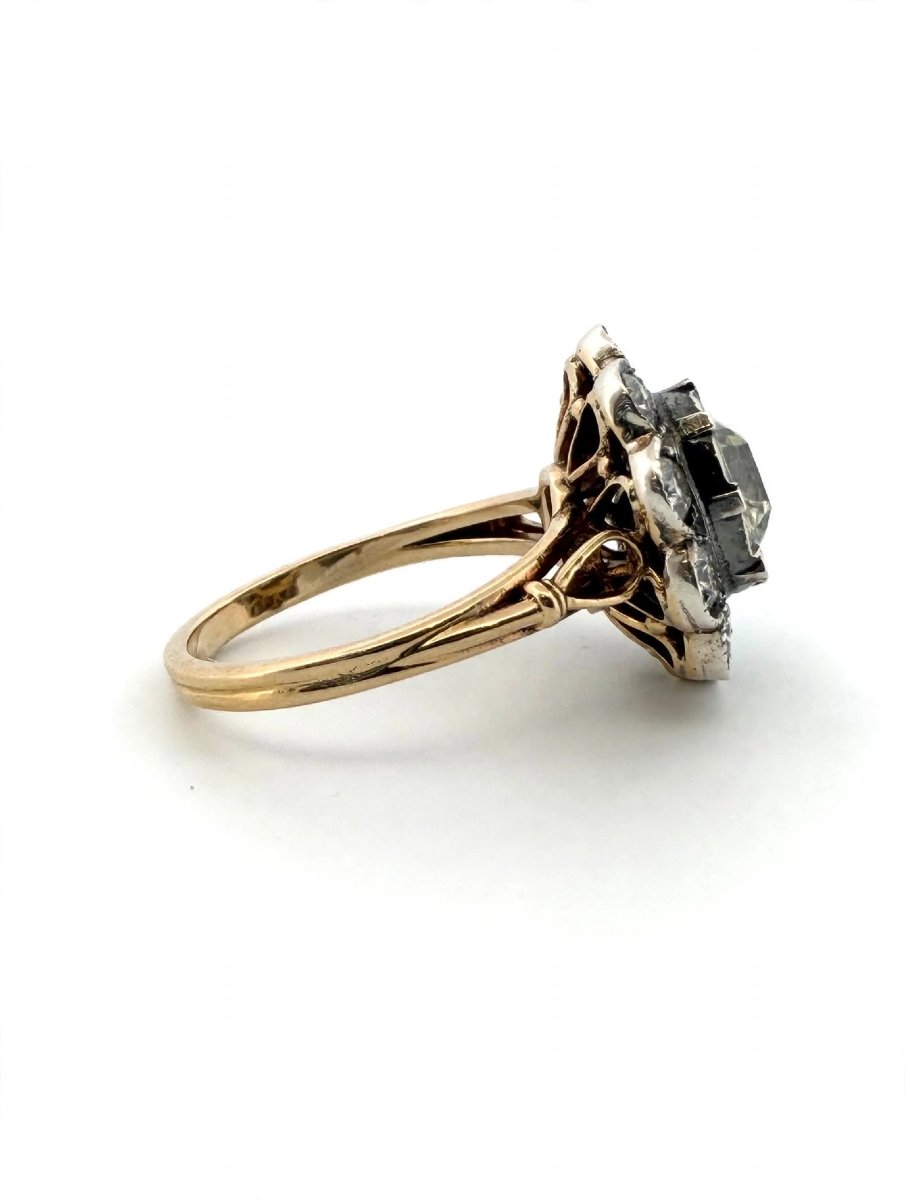 Anello Rosetta Antica con Diamanti Old Mine Ct 2.60 circa-photo-3