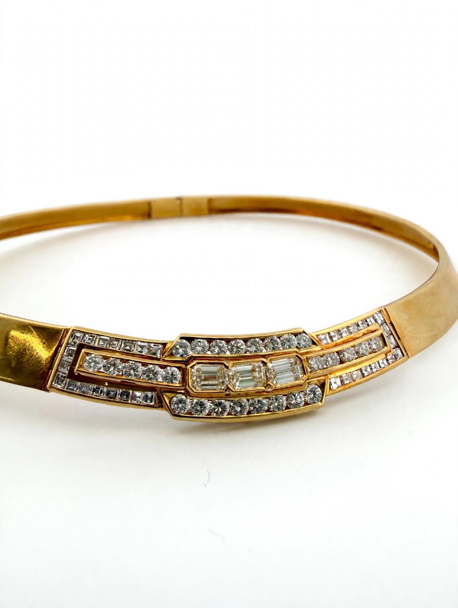 Collier Rigido in Oro 18Kt con Diamanti-photo-1