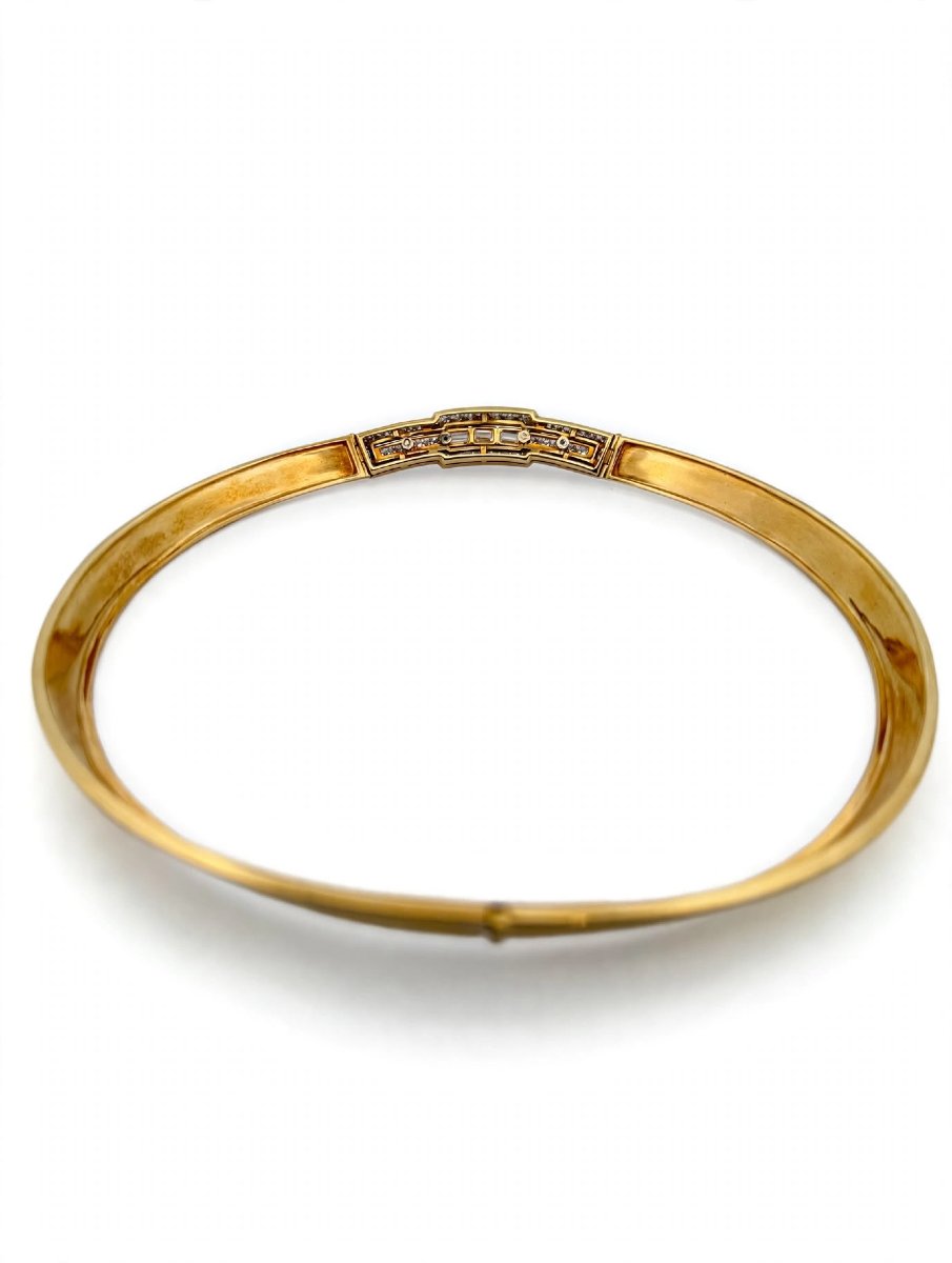 Collier Rigido in Oro 18Kt con Diamanti-photo-3