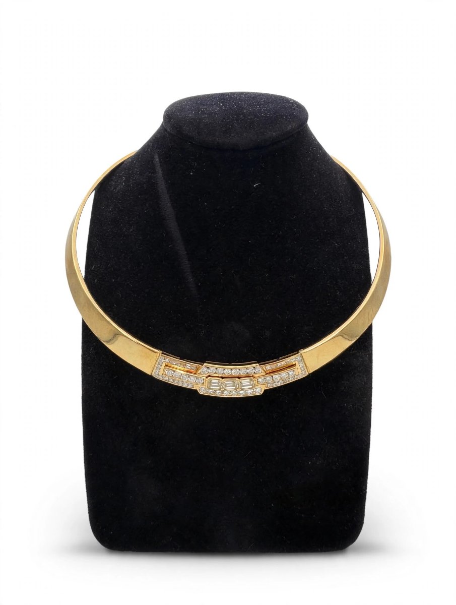 Collier Rigido in Oro 18Kt con Diamanti