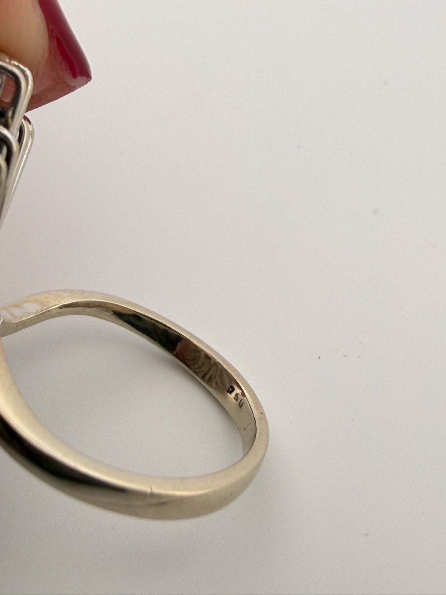 Anello in Oro bianco 18Kt con Rubini e Diamanti-photo-6