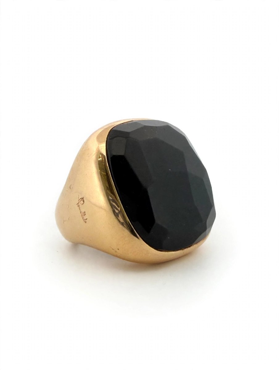 Anello Pomellato modello Victoria incastonato con un grande Cabochon a getto sfaccettato-photo-2