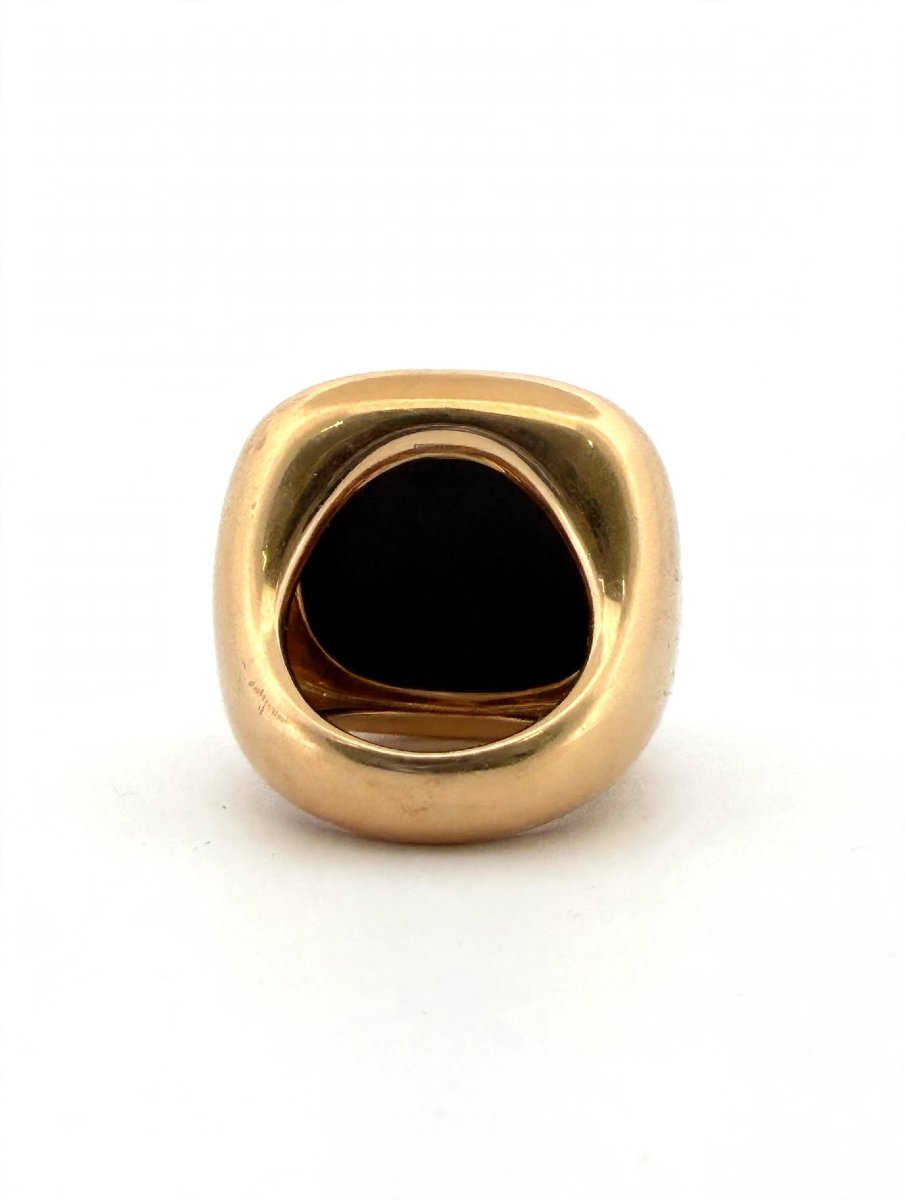Anello Pomellato modello Victoria incastonato con un grande Cabochon a getto sfaccettato-photo-1