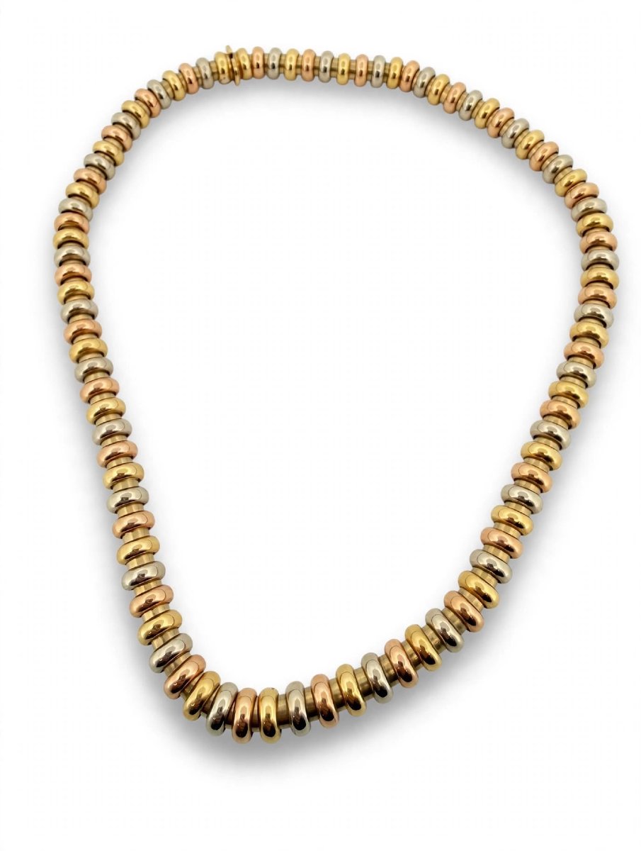 Girocollo a Rondelle in Oro Tricolore 18Kt-photo-1