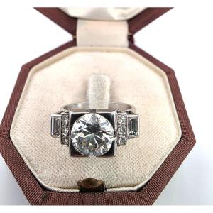 Anello in oro bianco 18kt con diamanti