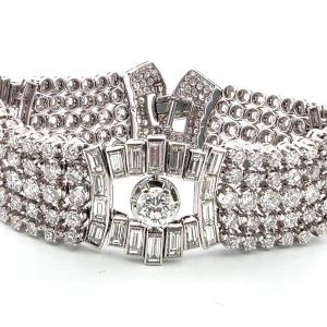 Bracciale in platino con diamanti