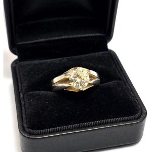 Anello in oro bianco 18kt con diamanti
