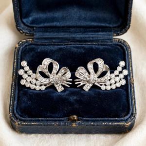 Orecchini in platino con diamanti
