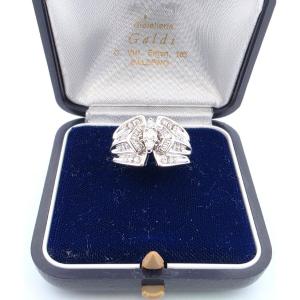 Anello in Oro bianco 18 Kt con Diamanti