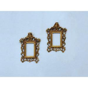 Baroque Style Frame In Golden Wood
