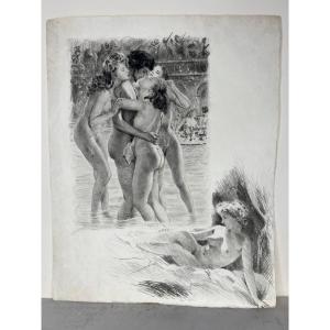 The Baths Of Baden, Paul Emile Becat