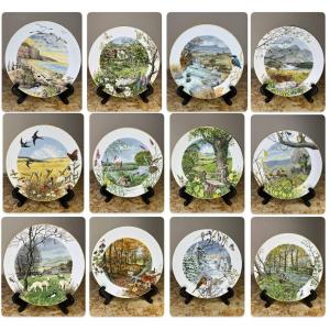 12 Collector Plates - Royal Worcester Limited By Peter Barnett 1979