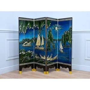 Vintage Double Sided Asian Style Screen