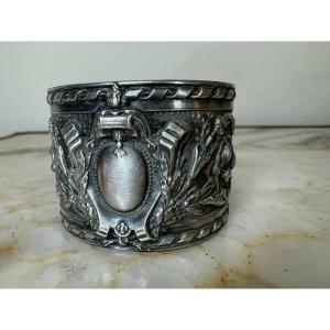 Old Napkin Ring, In Solid Silver, Minerva Hallmark.
