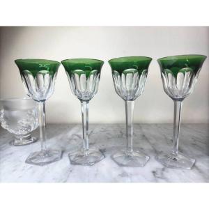 Baccarat Crystal Harcourt Model Green Color 19cm