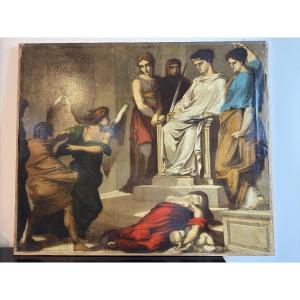 Neoclassical Painting “the Judgment Of Solomon”