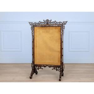Japanese Fire Screen, Napoleon III Period, Circa 1890