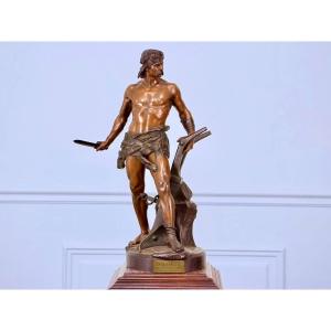 Emile-andré Boisseau (1842-1923) The Defense Of The Home, Bronze