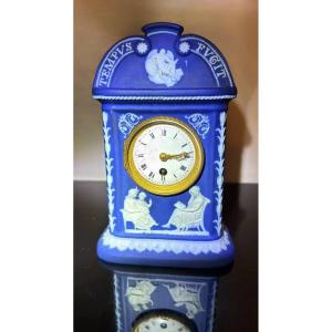 Wedgwood Clock In Blue Jasper Tempus Fugit