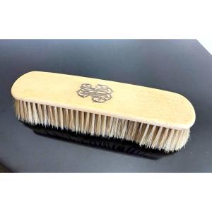 Ivory Brush With A Silver Monogram