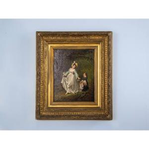 In The Style Of Picou Henri Pierre, “the Flower Pickers”