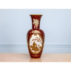 “japonism” Ovoid Vase Probably From Limoges (demartial & Tallandier)
