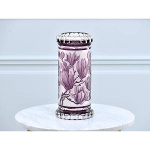 Hand-cut Bohemian Crystal Vase Magnolia