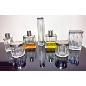 Solid Silver Crystal Travel Toiletry Kit