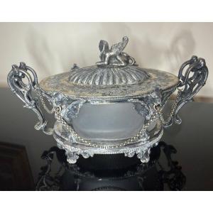 Silver-plated Metal Bonbonnière By Armand Frenais, Paris, Late 19th Century.