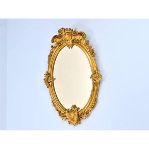 Gilded Wood Mirror, Louis XV Style
