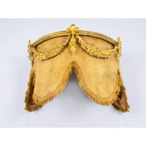 Polish-style Canopy Bed, Garlands Of Flowers, Louis XVI Style Bronze, Baldhaquin Or Canton