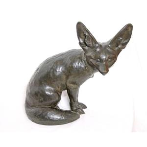 Fennec Fox Sitting With Its Head Turned, Edouard-marcel Sandoz