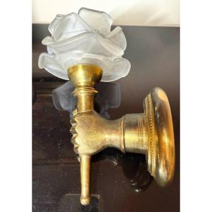 Vintage Brass Wall Light In The Maison Jansen Style, 1960s.