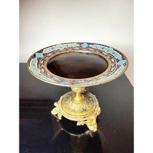 Cloisonné Enamel And Bronze Footed Bowl