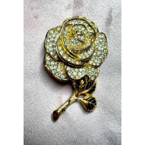 Vintage Christian Dior Brooch Rose Gold Plated